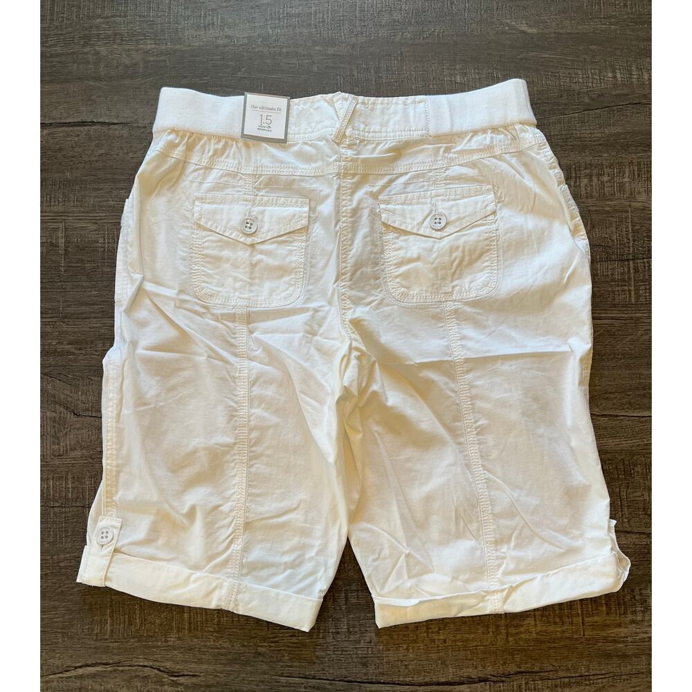 Chico's Women's Ripstop Utility 15.5IN Shorts, White, Size 1.5 (10, M) NWT - Picture 4 of 8